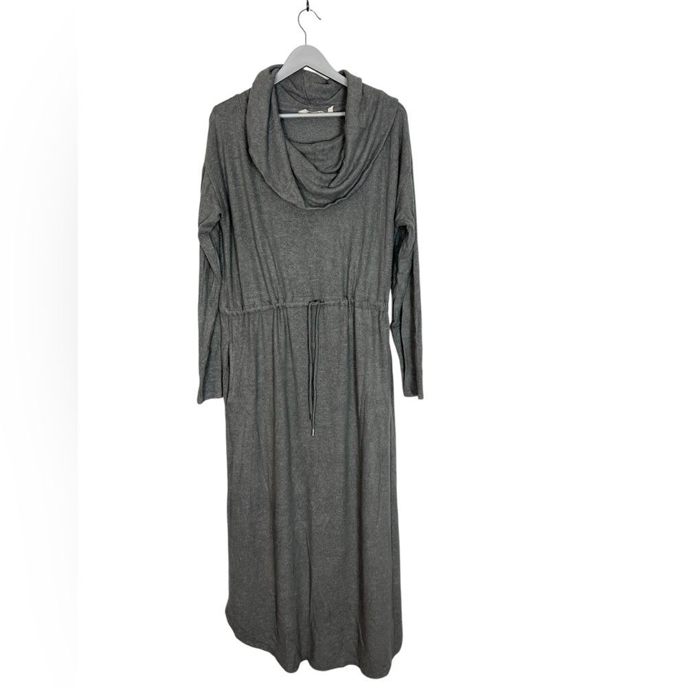Soft Surroundings By The Fire Lounger Maxi Dress Size Large Gray cowl neck